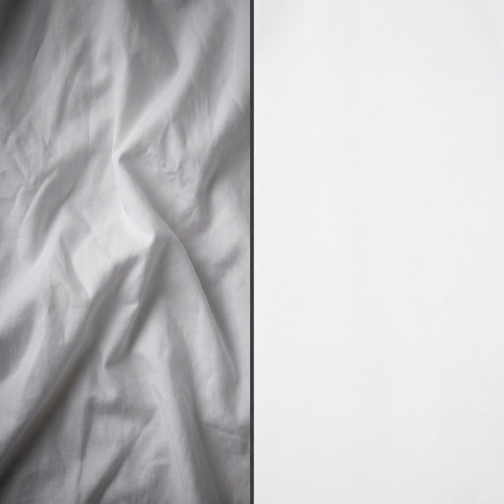 Wrinkled vs smooth fabric comparison